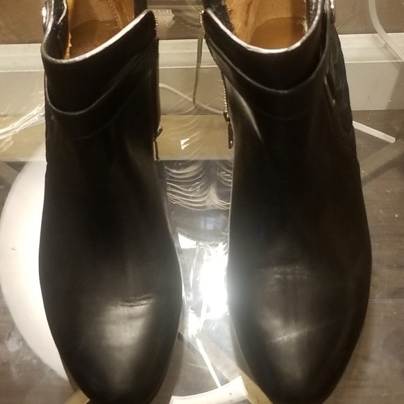 WOMEN'S LEATHER COACH ANKLE BOOTS SZ.6.5B - Picture 1 of 5